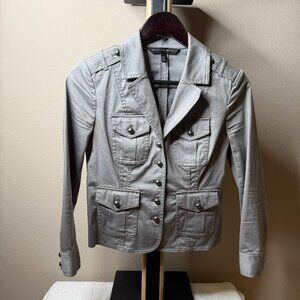 White House Black Market Light Grey Jacket Size 2